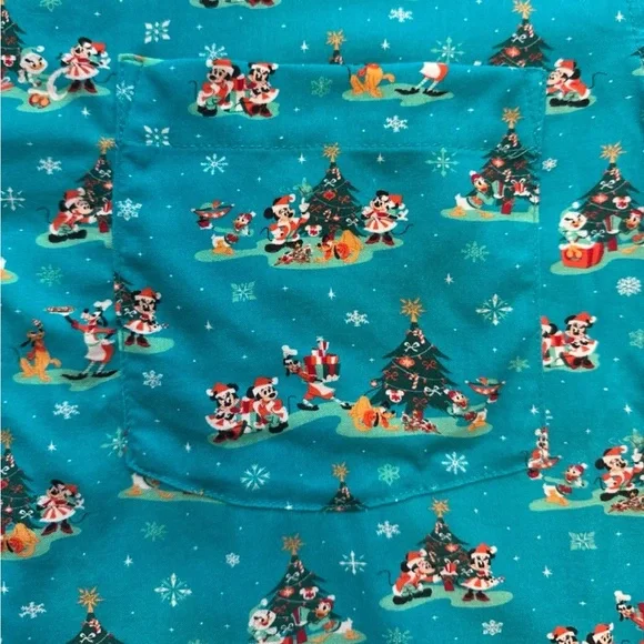 Disney Christmas Short Sleeve Button Up Shirt - Picture 3 of 5